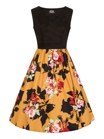 pro dokonalý a originální outfit Retro pin up šaty Divoká růže